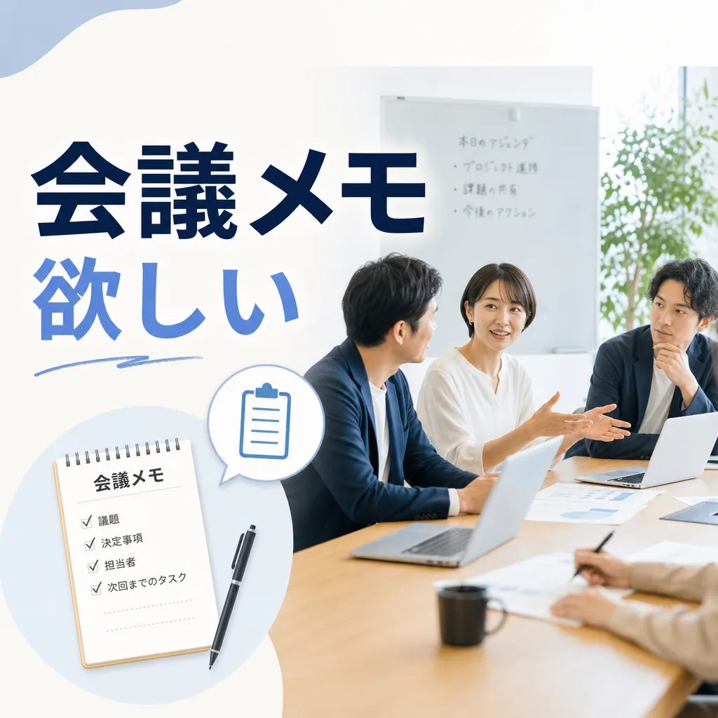 会議メモ欲しい