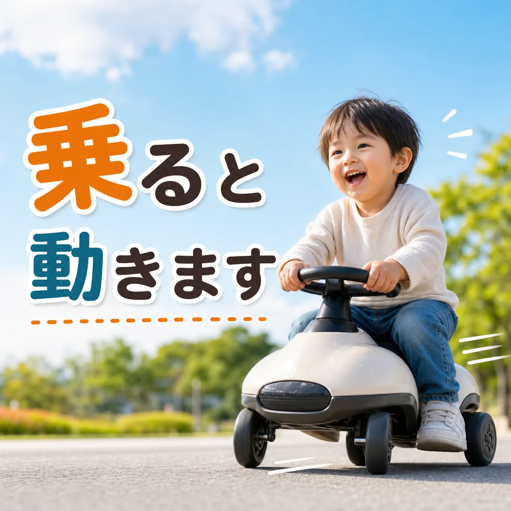 乗ると動きます