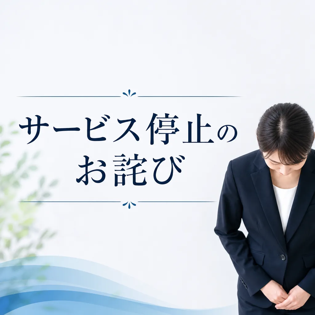 サービス停止のお詫び