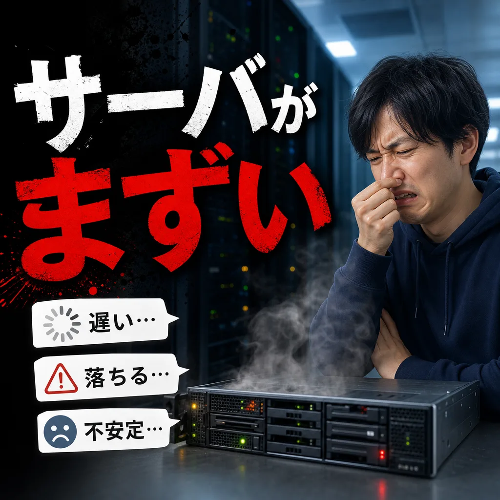 サーバがまずい