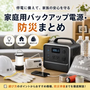 家庭用バックアップ電源・防災まとめ