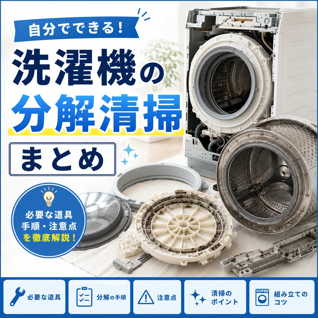 洗濯機の分解清掃まとめ