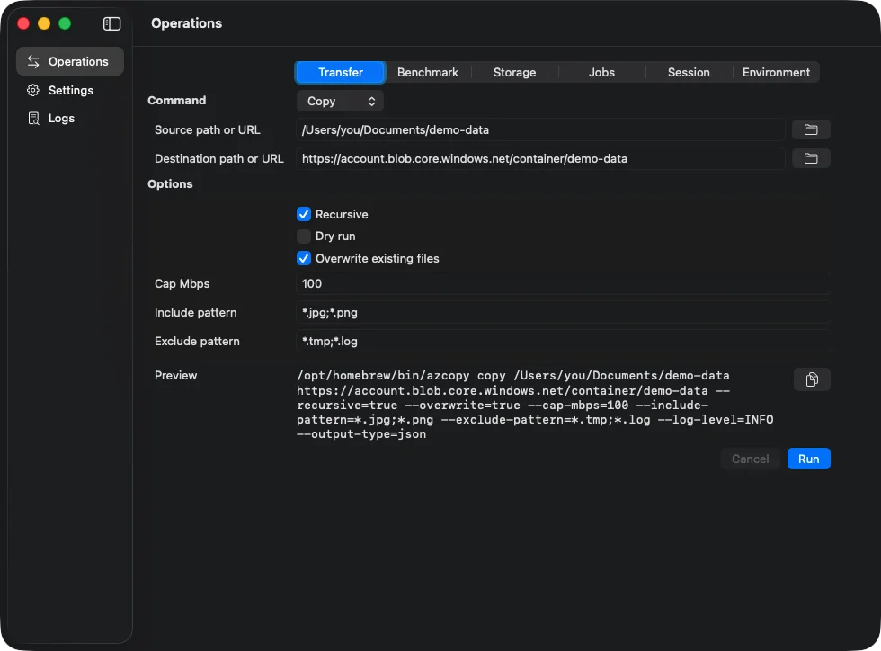 azcopyのmacOS用GUIアプリをリリースしました