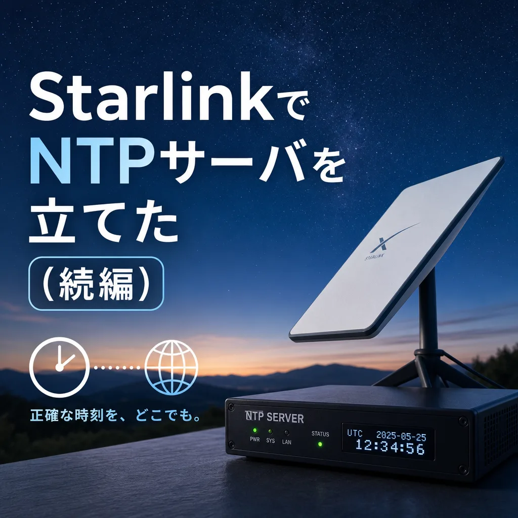StarlinkでNTPサーバを立てた(続編)