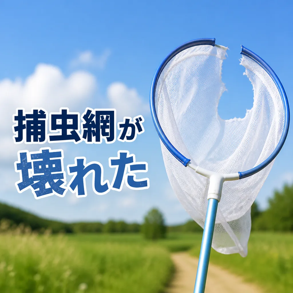 捕虫網が壊れた