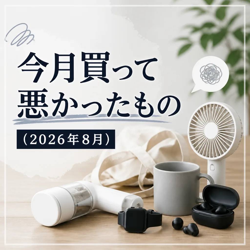 今月買って悪かったもの（2026年8月）
