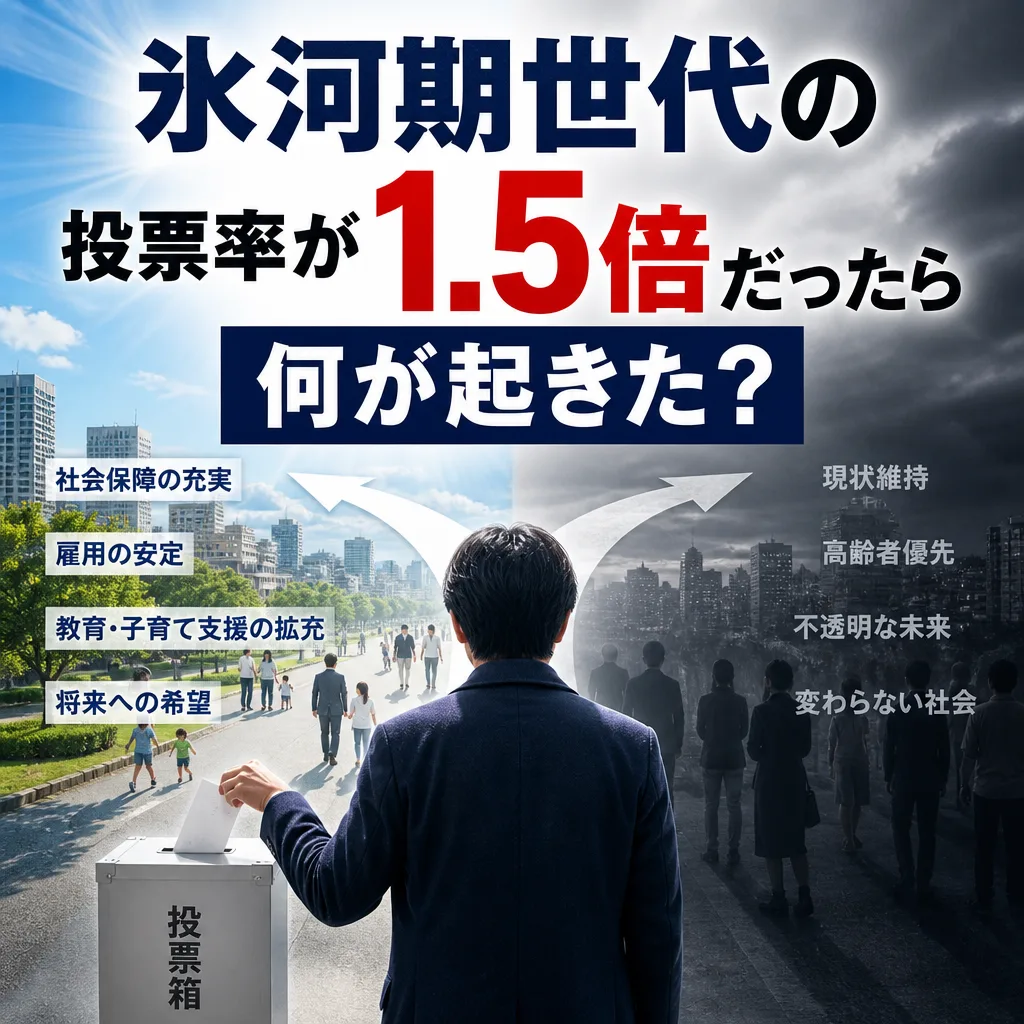 氷河期世代の投票率が1.5倍だったら何が起きた?
