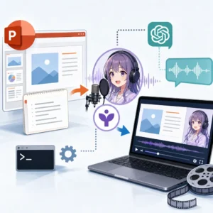 パワポから自動的にVOICEPEAKの音声付き動画を作る